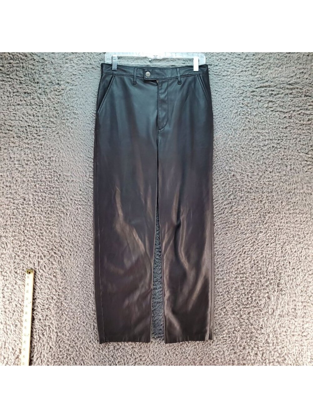 Levis Pants Womens 28 Premium Black Faux Leather Pants Math Club Slacks
